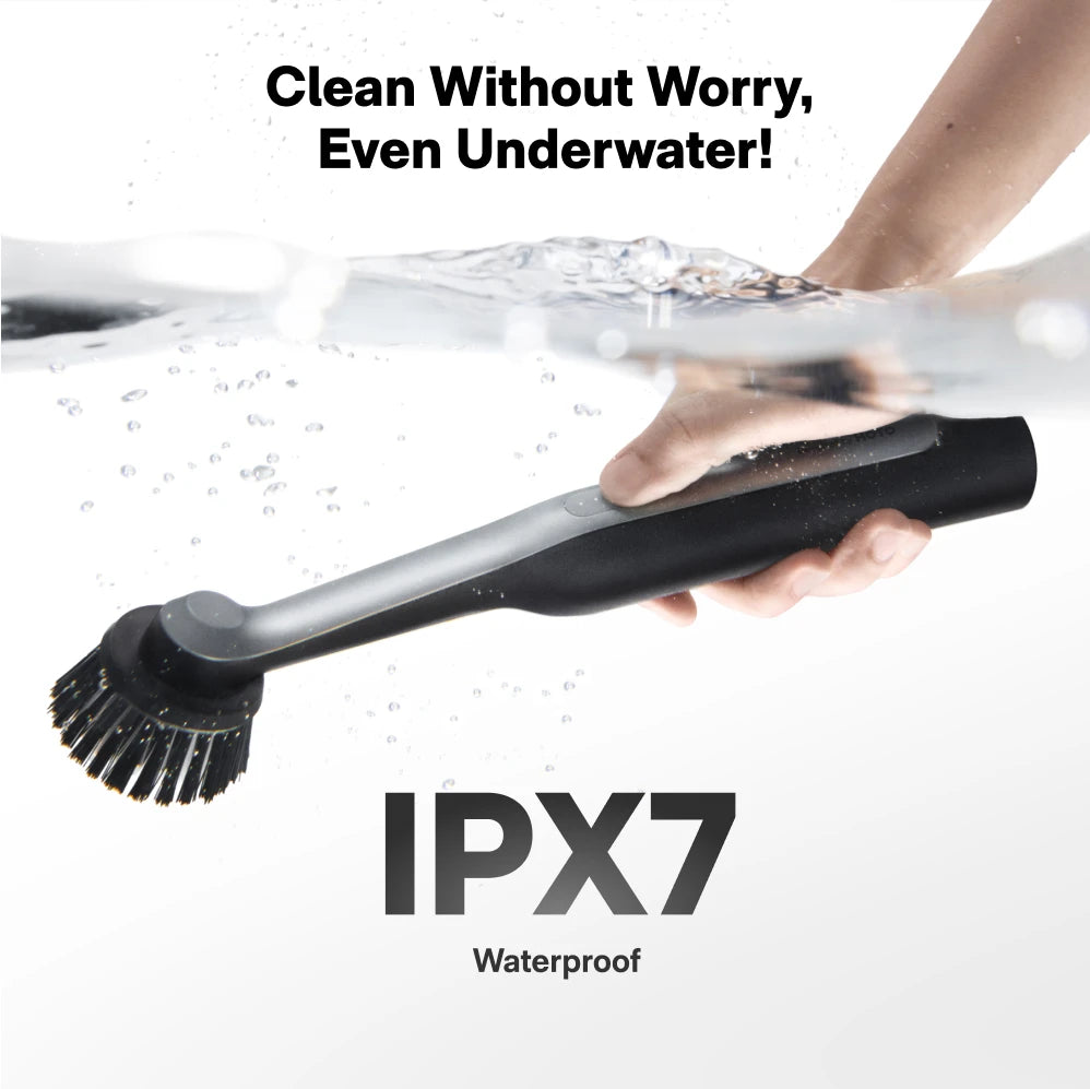 Wand™ Rechargeable Electric Cordless Spin Scrubber with 12 Brush Heads for Efficient Grout and Bathroom Cleaning