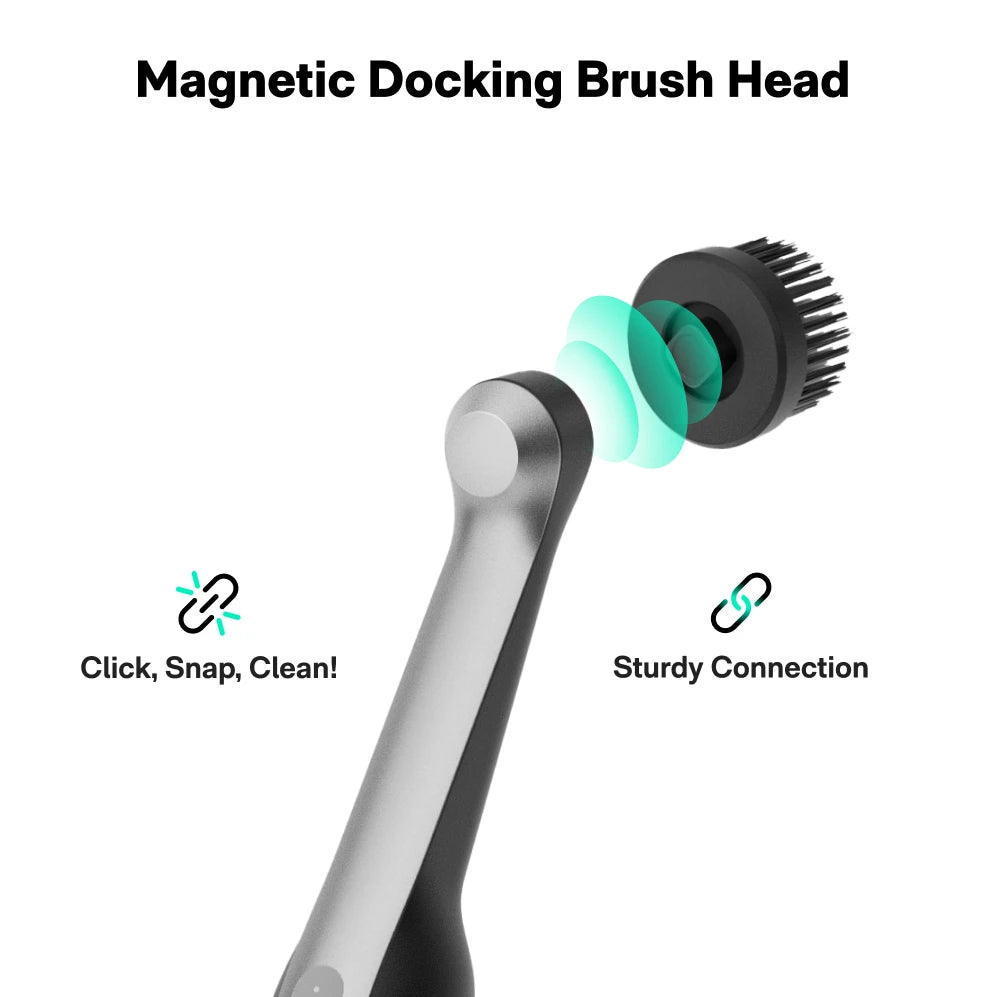 Wand™ Rechargeable Electric Cordless Spin Scrubber with 12 Brush Heads for Efficient Grout and Bathroom Cleaning